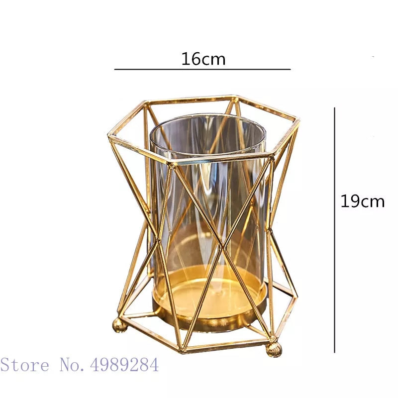 Crystal and Metal Decorative Candle Holder