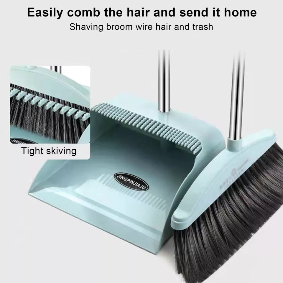 2 In 1 Long Broom And Dustpan