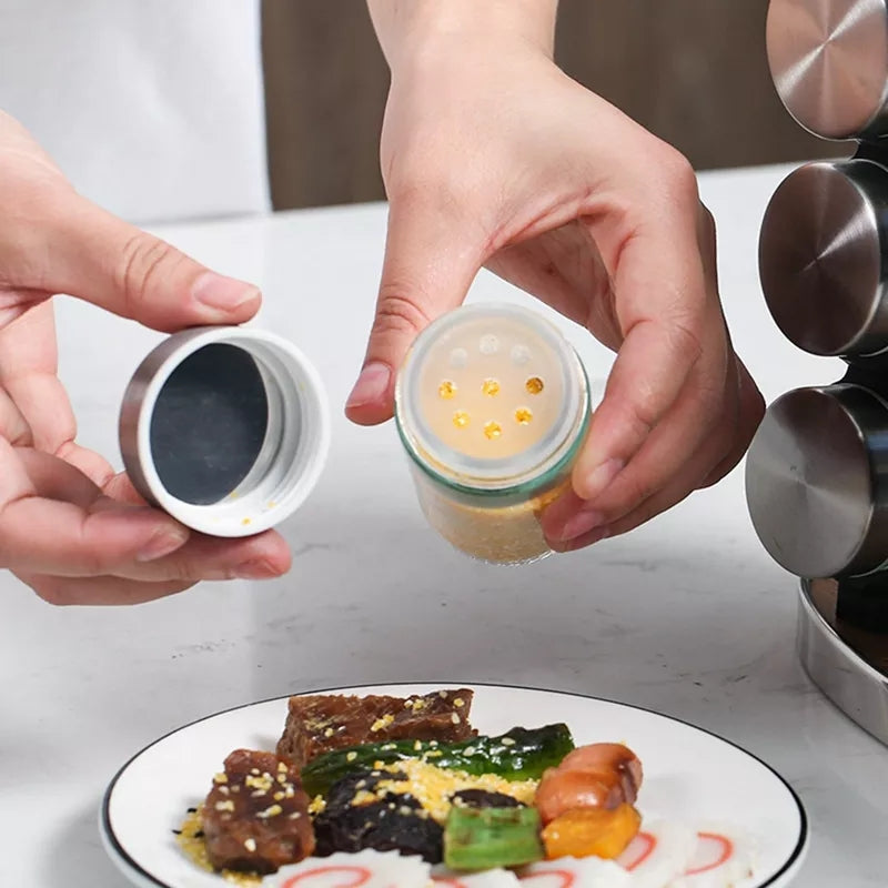 12 Jar spice rack set