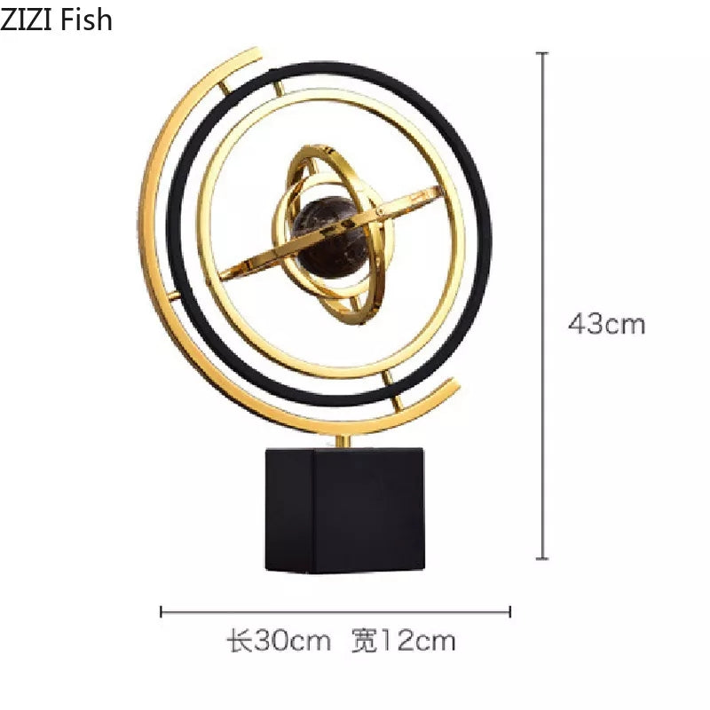 Gold and Black Desktop World Globe