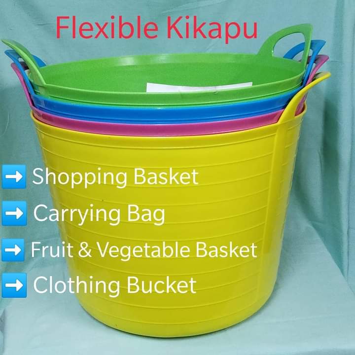Flexible kikapu shopping basket