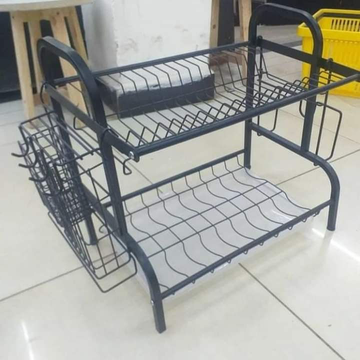 2 Tier dish rack with cutlery holder