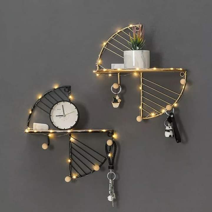Hexagon Wire Wall Storage Shelf