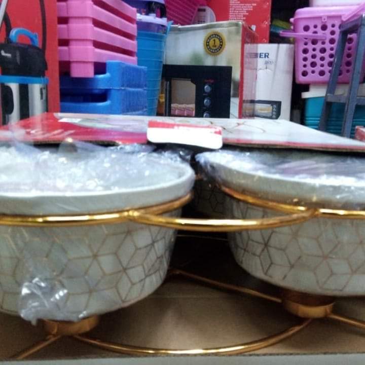 Signature 4Pcs Round Porcelain chaffing Dish