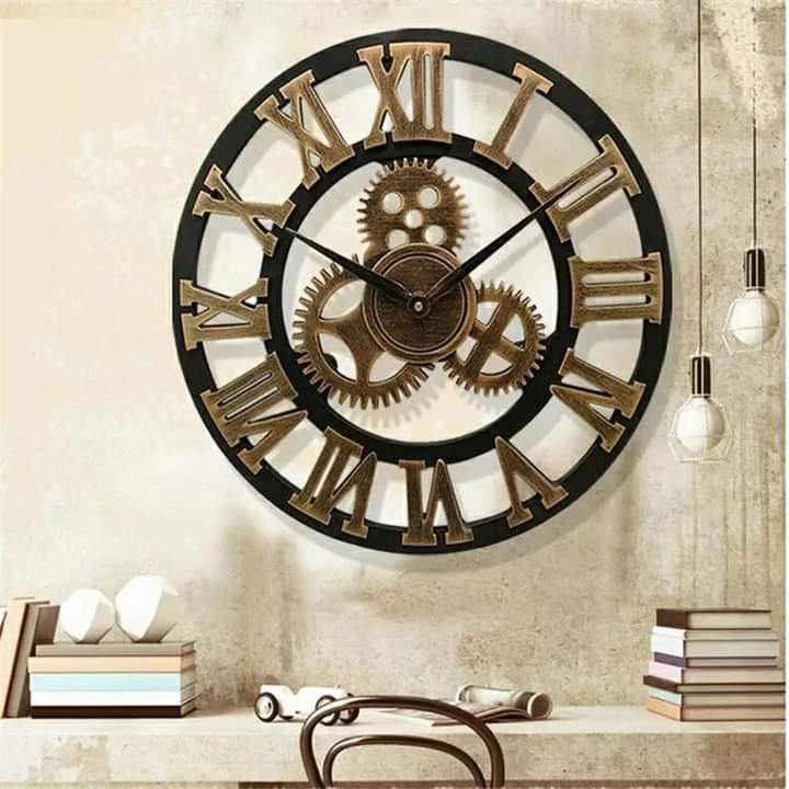 Roman Numeral Metal Wall Clock