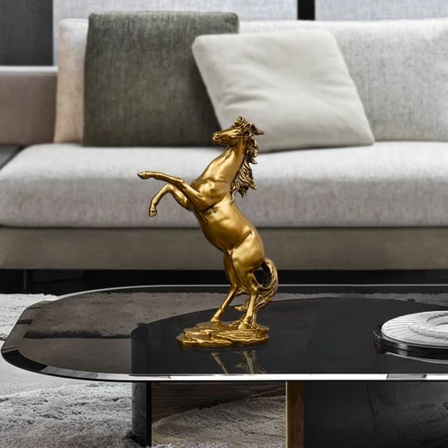 Geometric Horse Statue Décor