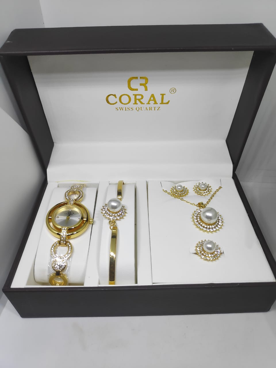 Elegant 5 in 1 Ladies Watch and Jewelry Gift Set