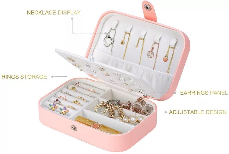 Two Layer Portable Travel Jewelry Box