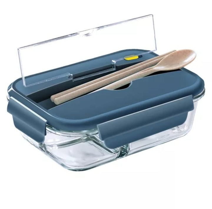 3 Grid Microwave - Safe Glass Lunch Box