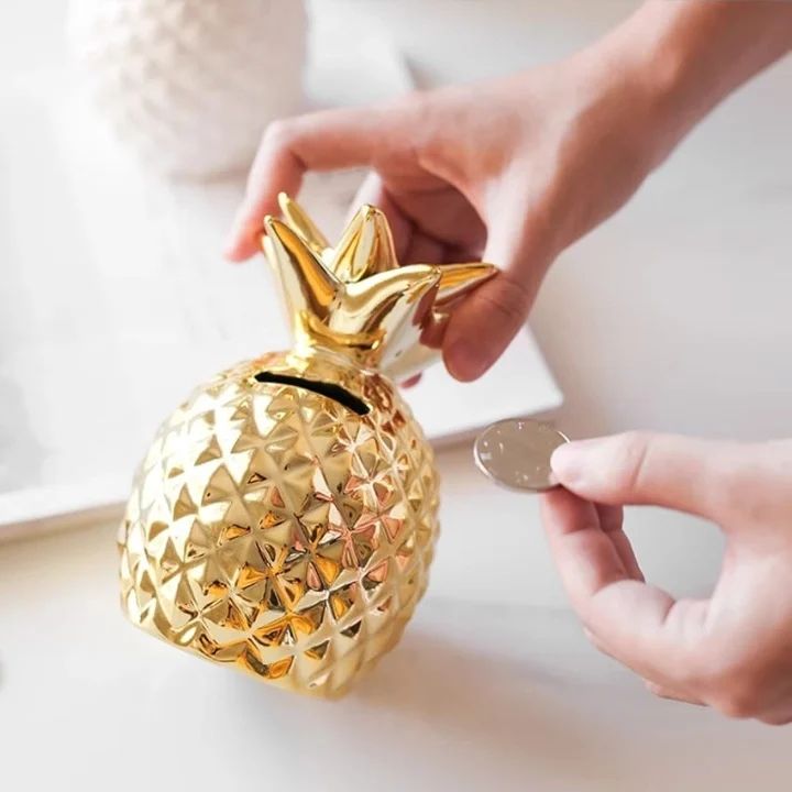 Pineapple Ceramic Money Box and Decor