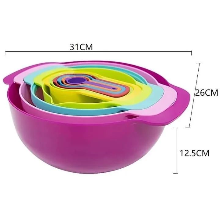 10Pcs Mixing Bowls with measuring cups