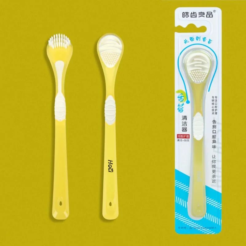 Double-Sided Silicone Tongue Cleaner for Oral Hygiene