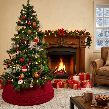 Knitted Christmas Tree Collar Skirt 72cm