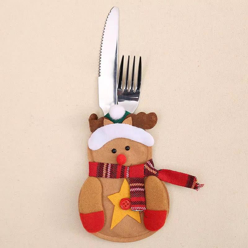 6Pc Christmas Cutlery Holders