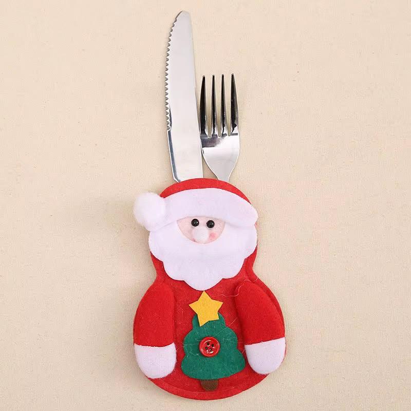 6Pc Christmas Cutlery Holders