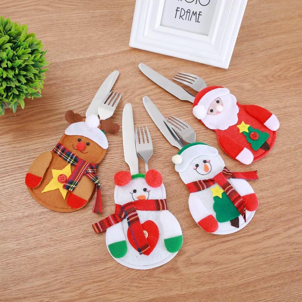 6Pc Christmas Cutlery Holders