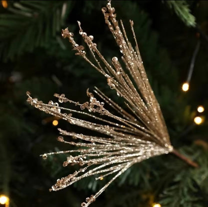 4Pc Glitter Firework Christmas Tree Decor Ornaments