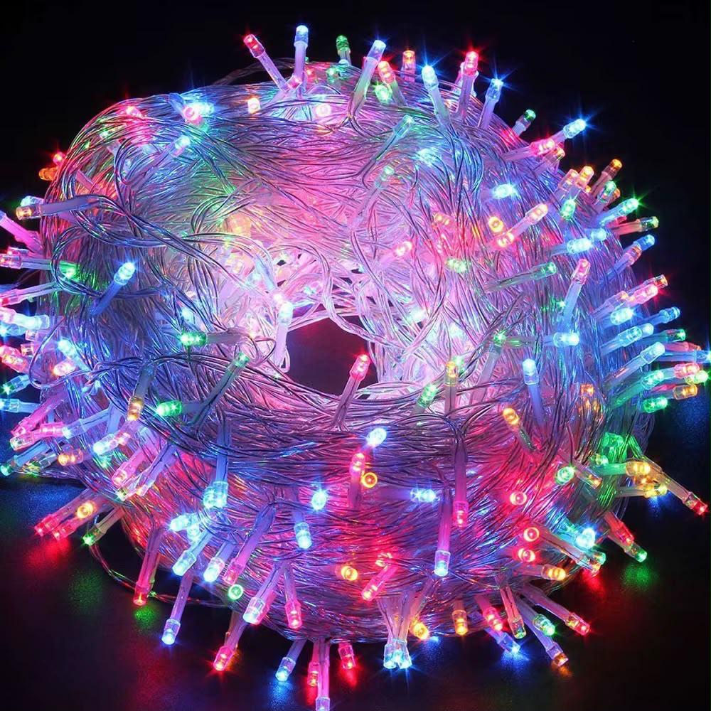 10M LED Multi Coloured Warm Christmas Fairy String Lights