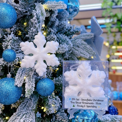 3Pc Set Snowflake Christmas Tree Decor Ornaments