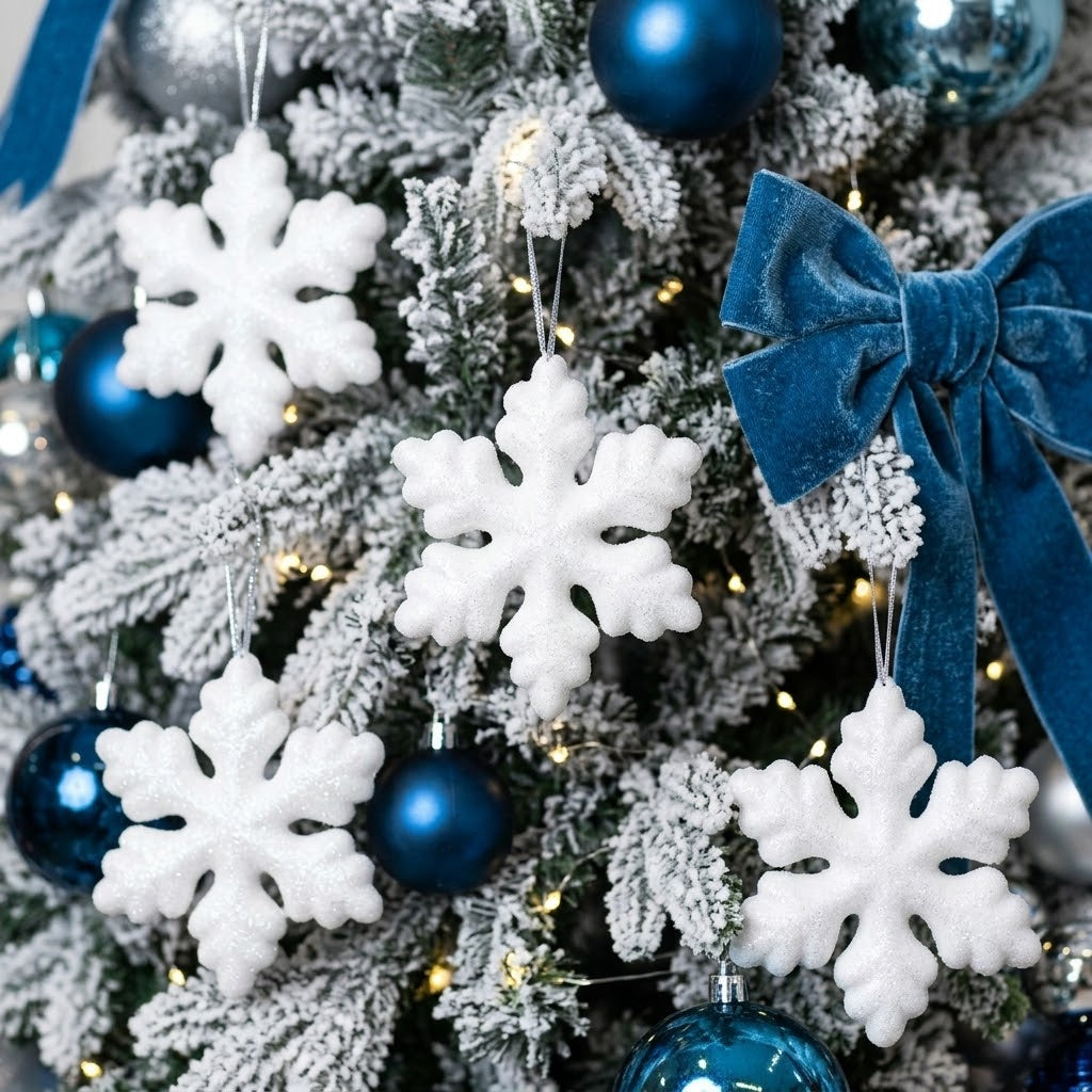 3Pc Set Snowflake Christmas Tree Decor Ornaments