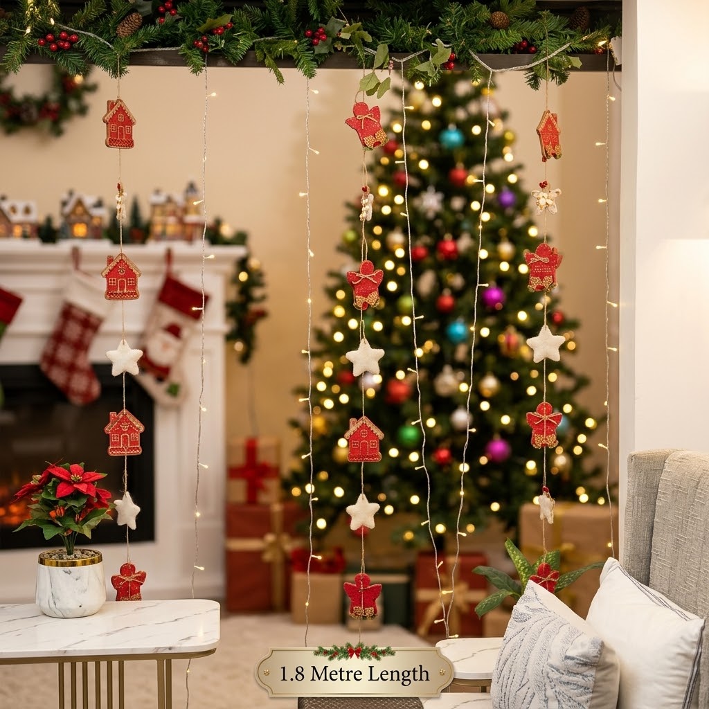 1.8 Metre Christmas Hanging String Garland