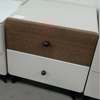 2 Drawer Wooden Bedside Cabinet Night Stands