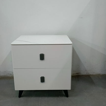 White Marble Top Bedside Cabinet