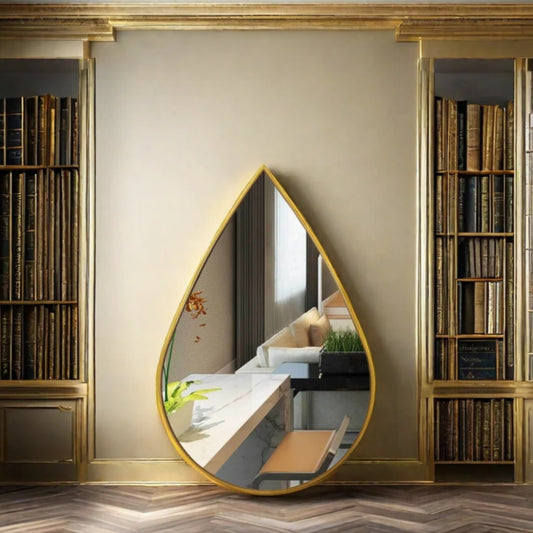 Decorative oval shaped mirror