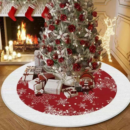 100Cm Christmas Tree Skirt Round Decorative Floor Mat