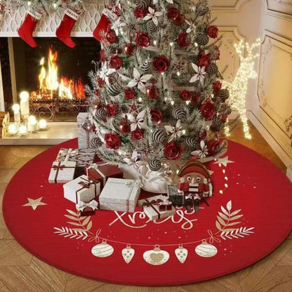 100Cm Christmas Tree Skirt Round Decorative Floor Mat