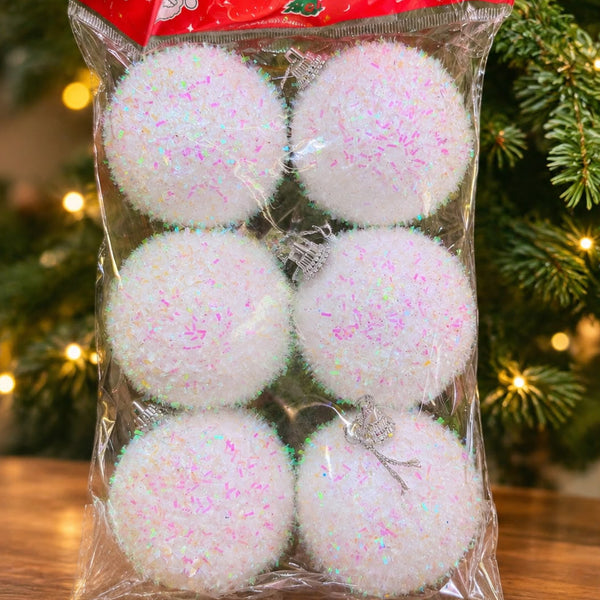 6Pcs Christmas Snowball Decoration Set
