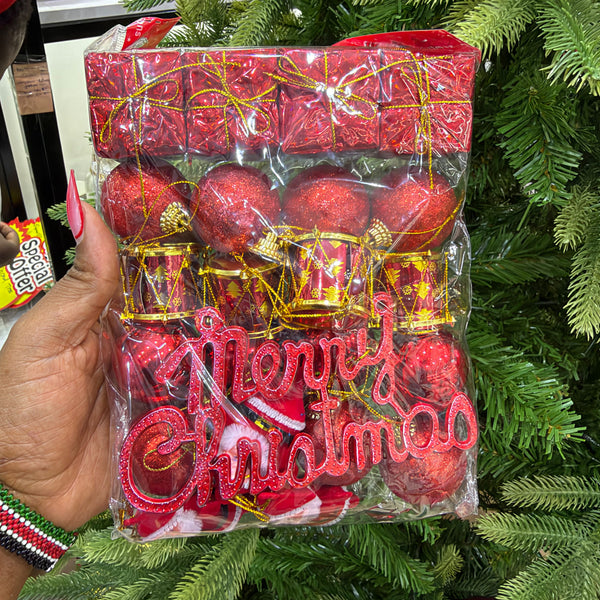 Mixed Christmas Ornament Decoration Set