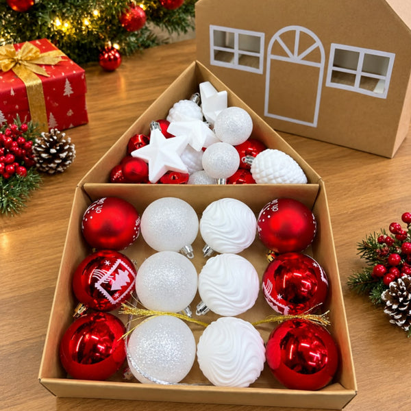 35Pcs  Mixed Christmas Decoration Set