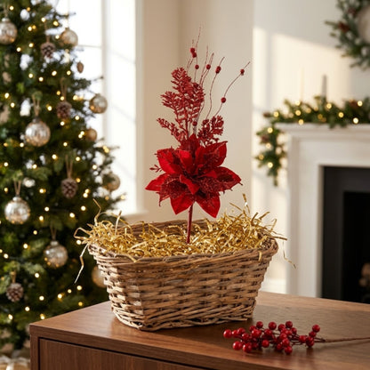 52cm Red Christmas Berry Decorative Branch