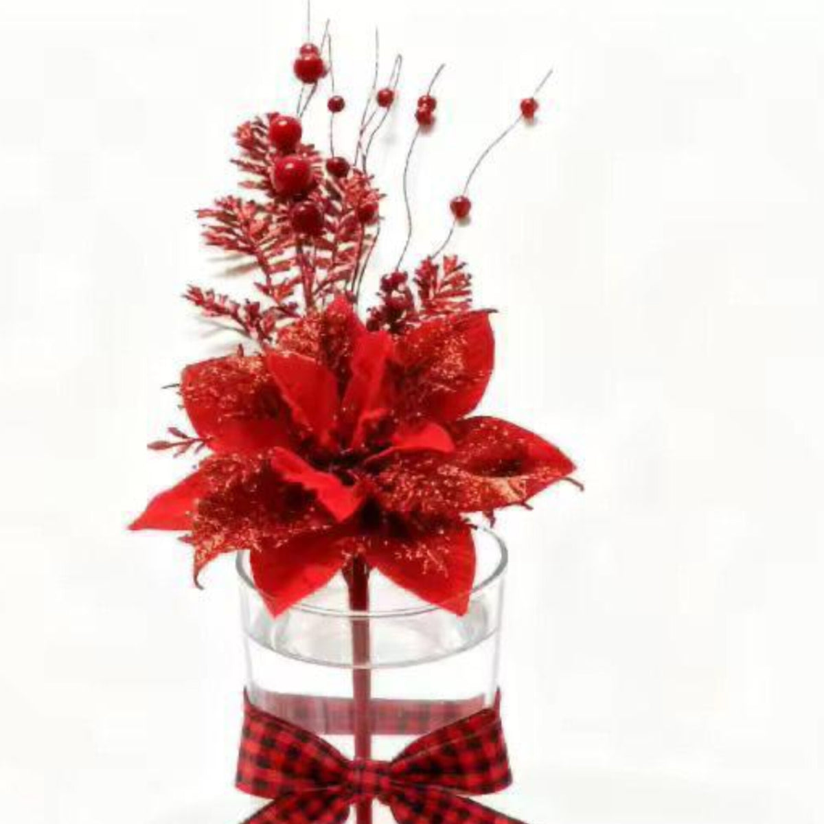 52cm Red Christmas Berry Decorative Branch
