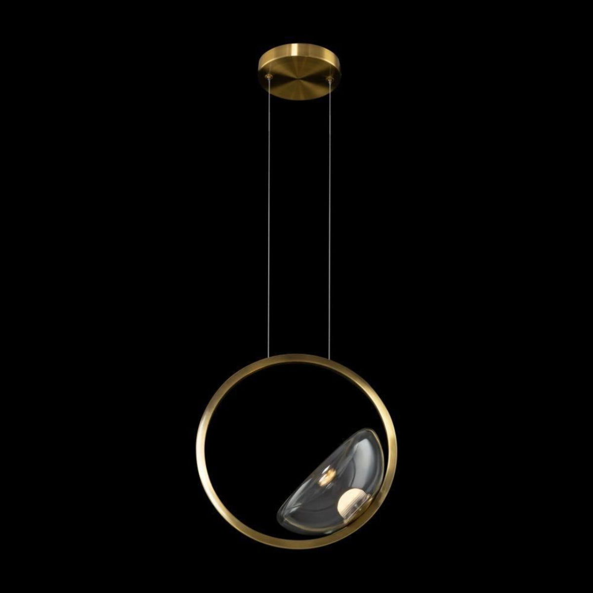 Pendant Light with Blown Glass Shade