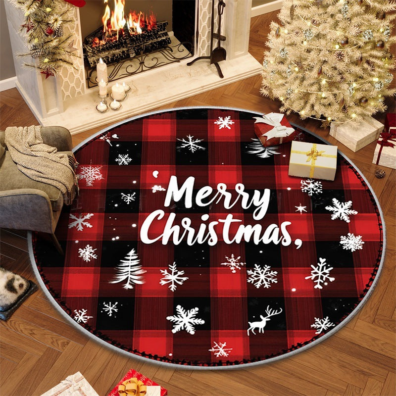 100cm Christmas Circular Washable Anti Slip Carpet