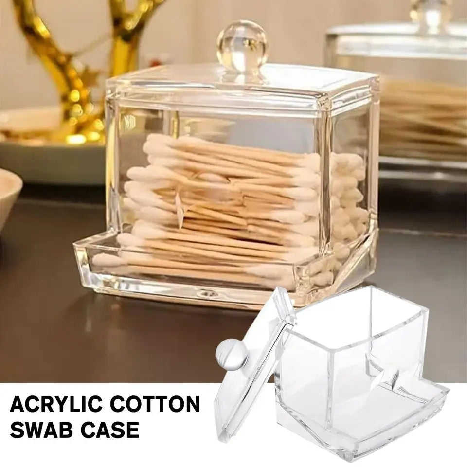 Acrylic Cotton Swab Storage Box