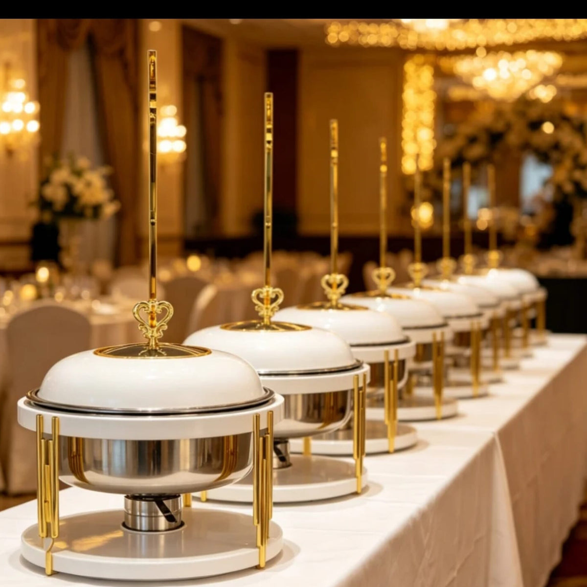 10L Round Chafing Dish Buffet Food Warmer
