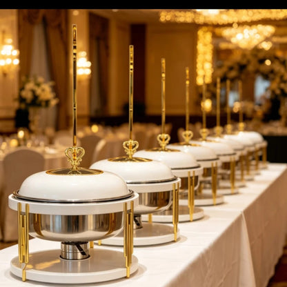 10L Round Chafing Dish Buffet Food Warmer