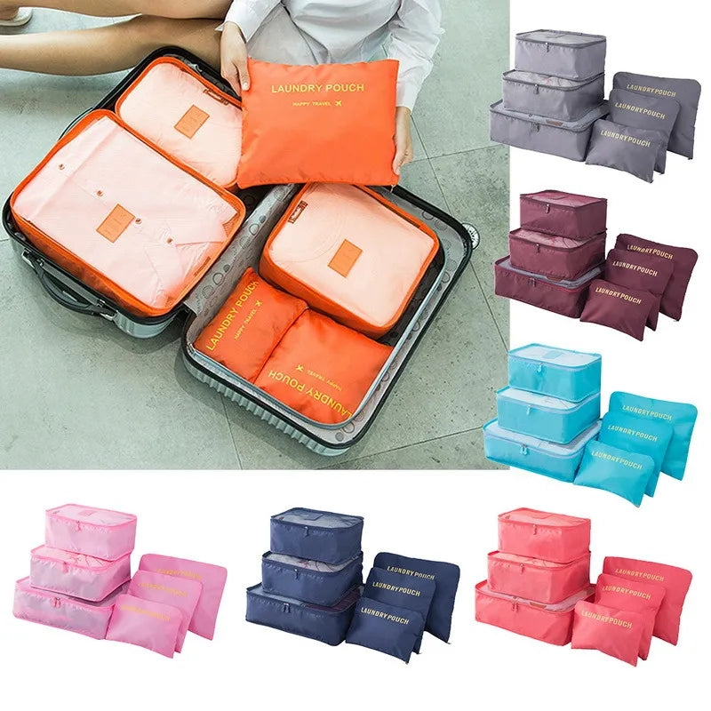 6pc Travel Suitcase Organizer