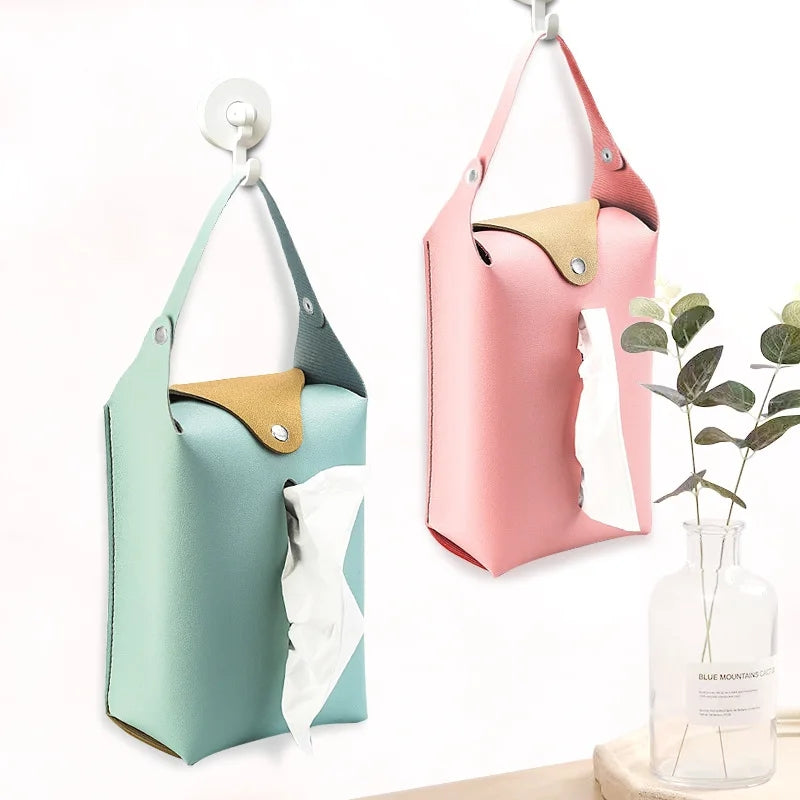 PU leather napkin tissue Holder