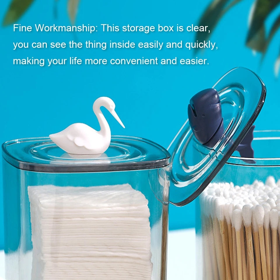 Clear Cotton Swab Storage Box