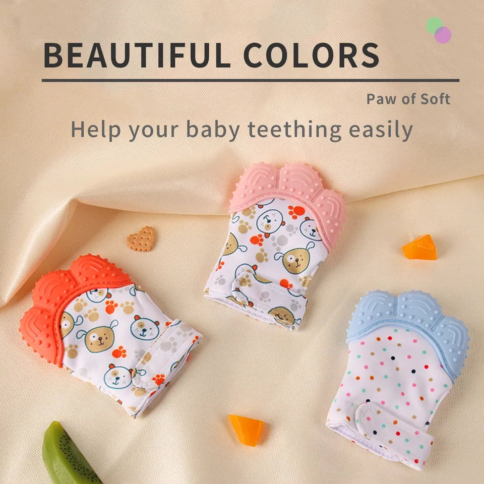 Baby Safe Silicone Mitten Gloves