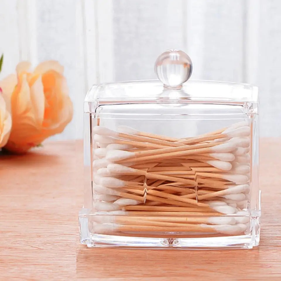 Acrylic Cotton Swab Storage Box