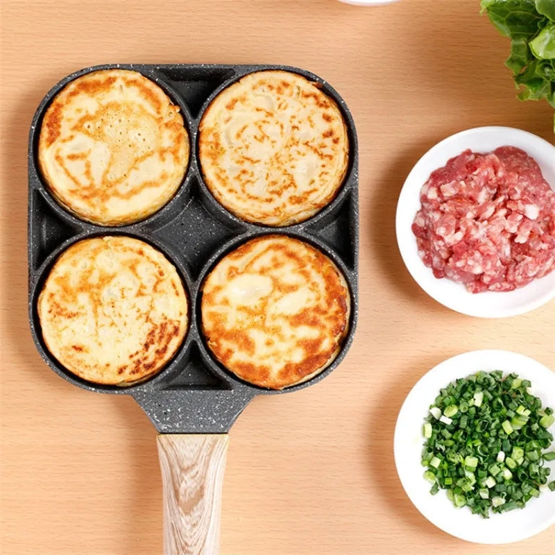 Aluminum 4 Holes Frying Pan