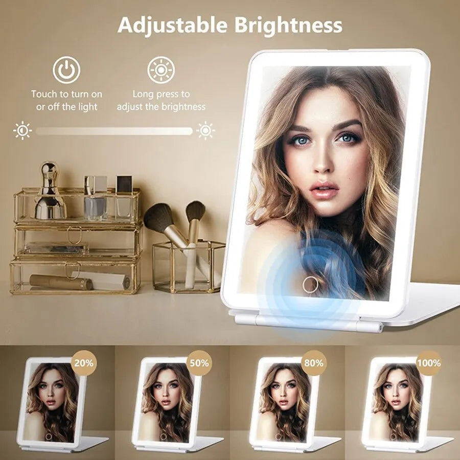 Rechargeable LED Travel Tablet Vanity Mirror