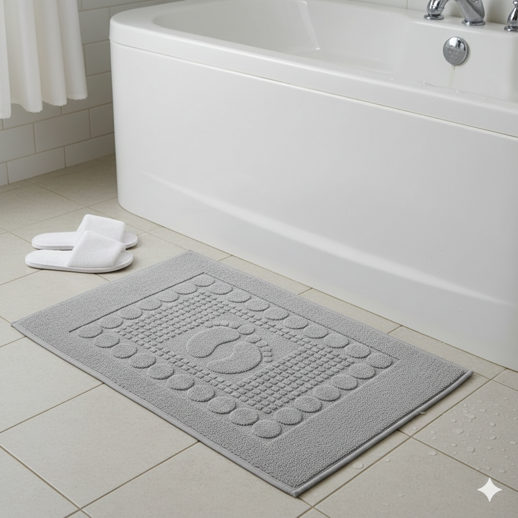 Cotton bathroom mat 