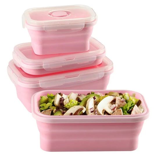 4pcs Collapsible Silicone Food Container