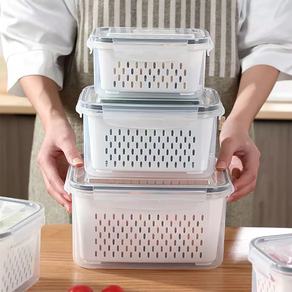 3pc Fridge Organizer Containers